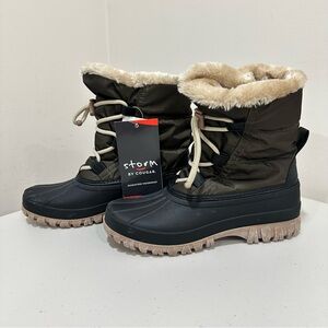 NWT STORM by Cougar Camp Faux Shearling Waterproof Boot For Women Size 8